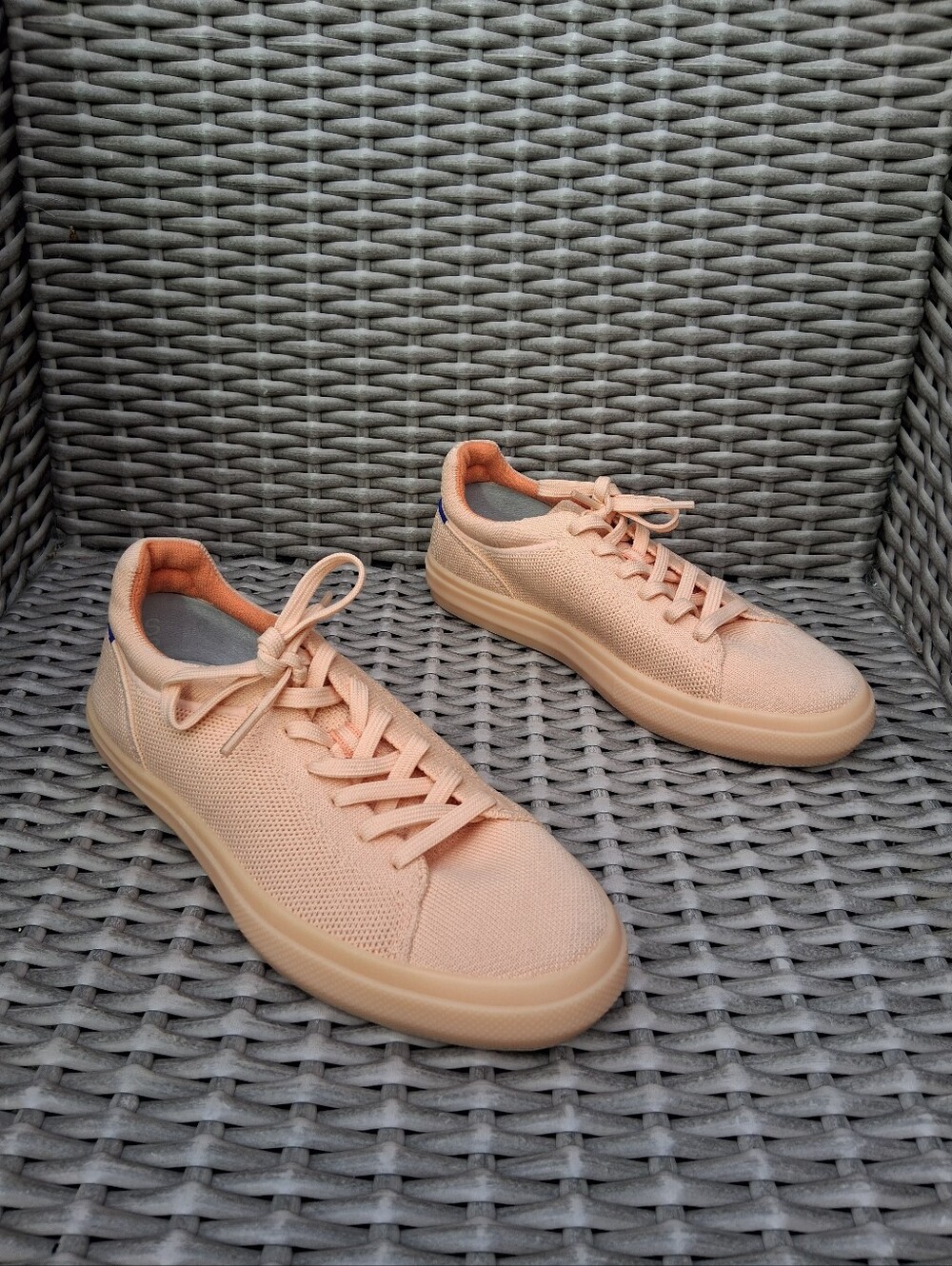 NEW Rothy's Knit Low-Top Light Orange Sneakers
